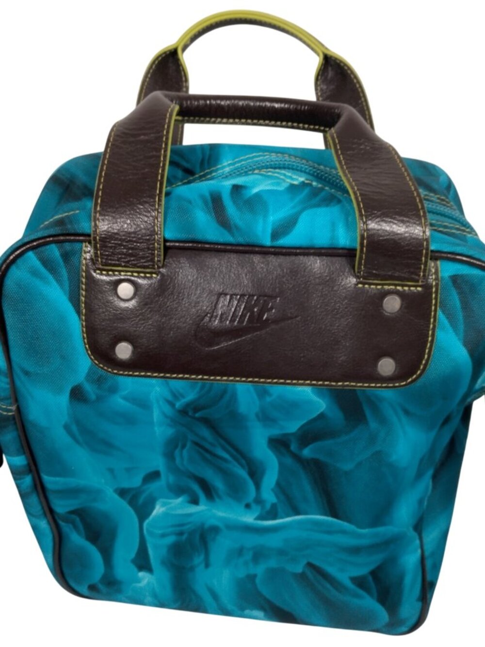 Nike Tote Bag Blue Abstract Print Padded Shoulder Strap Trippy Swirl Travel - Picture 4 of 16